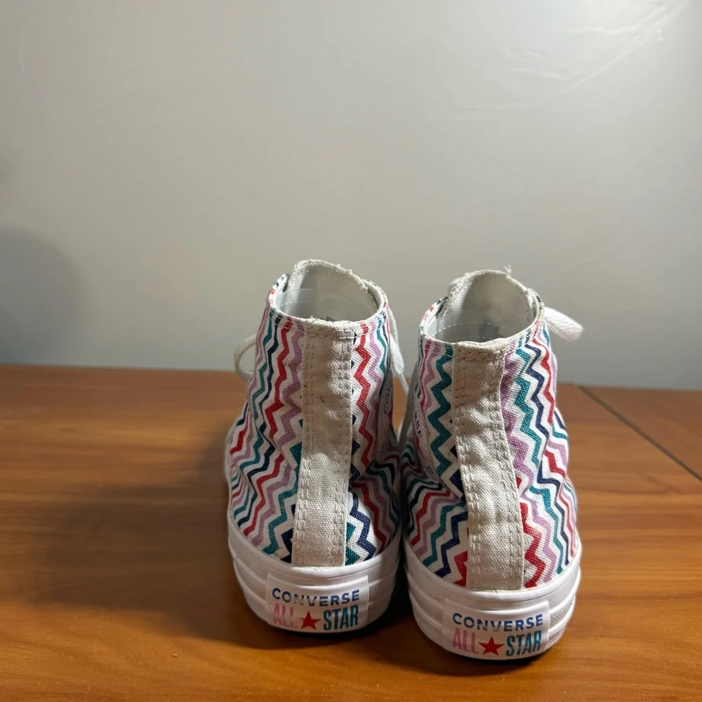 Converse Chuck Taylor All Star High Top Sneaker Colorful Chevron Geometric Girls